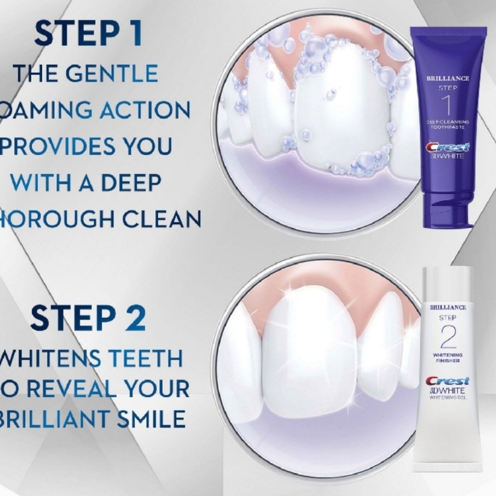 $8 When Bundled - Crest 3D White Brilliance 2-Step Whitening Treatment - Picture 7 of 8